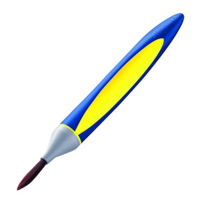 Pensula nr.6, varf rotund, par sintetic, culoare galben, Griffix Pelikan