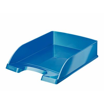 Tavita pentru documente PVC, Leitz WOW, albastru metalizat