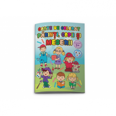 Carte de colorat parinti copii si meserii, Daco