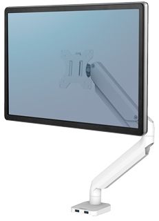 Suport pentru monitor cu 1 brat, Platinum Series, alb, Fellowes