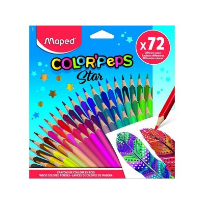 Creioane colorate, 72culori/set, Star Color'Peps Maped