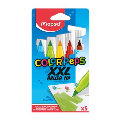 Carioci, 5 culori/set, Color-Peps Brush XXL, Maped