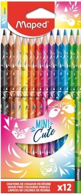 Creioane colorate, 12culori/set, Mini Cute Maped