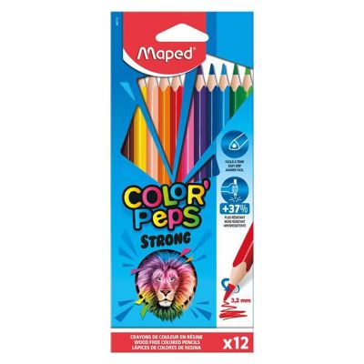 Creioane colorate, 12culori/set, Color-Peps Strong Maped