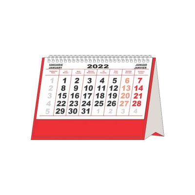 Calendar de birou Premium, rosu, nepersonalizat