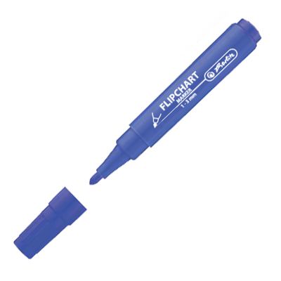 Marker flipchart, varf 1-3mm, Herlitz, albastru
