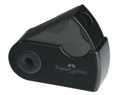 Ascutitoare simpla, cu rezervor, Sleeve-Mini Neagra Faber-Castell
