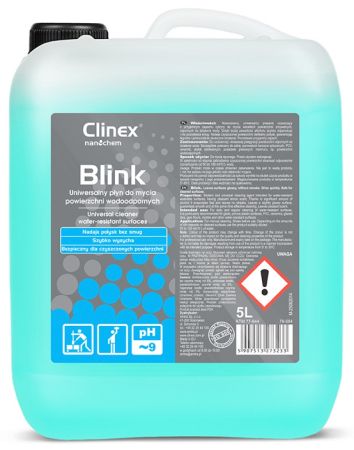 CLINEX Blink, 5 litri, solutie cu alcool pentru curatare suprafete impermeabile