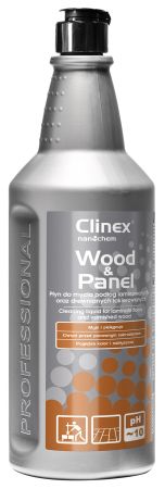 Clinex Wood & Panel, 1 litru, detergent lichid, concentrat, pt. curatare parchet si suprafete lemn