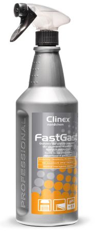 CLINEX FastGast, 1 litru, cu pulverizator, solutie degresare suprafete murdare de grasime dificila