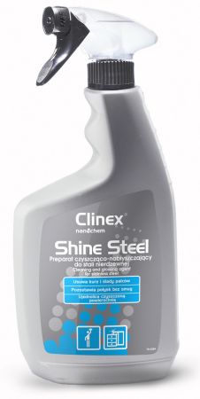 CLINEX Shine Steel, 650 ml, cu pulverizator, solutie pt. curatare, intretinere supraf otel inoxidabi