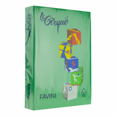 Carton color A4, 160g/mp, 250coli/top, Favini (207), verde padure