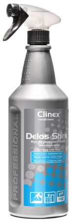 CLINEX Delos Shine, 1 litru, cu pulverizator, solutie pentru curatare si stralucire mobila