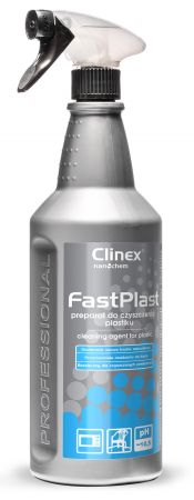 CLINEX FastPlast, 1 litru, cu pulverizator, solutie pentru curatare suprafete din plastic