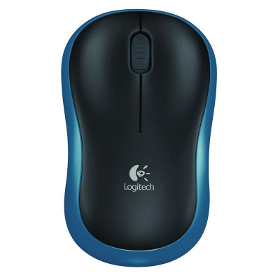 Mouse optic fara fir M185, wireless,USB, 2but+1scroll , Logitech , albastru