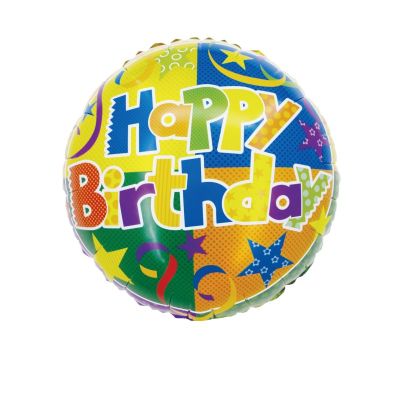 Baloan folie Happy Birthday, 46cm, Daco