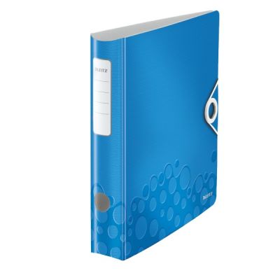 Biblioraft A4, 65mm, polyfoam, Leitz Active WOW 180°, albastru metalizat