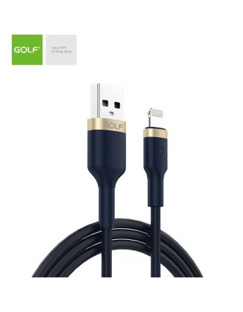 Cablu date/incarcare USB Lightning, albastru, Metal Braided Golf, iPhone 5 / 6 / 7 GC-71I