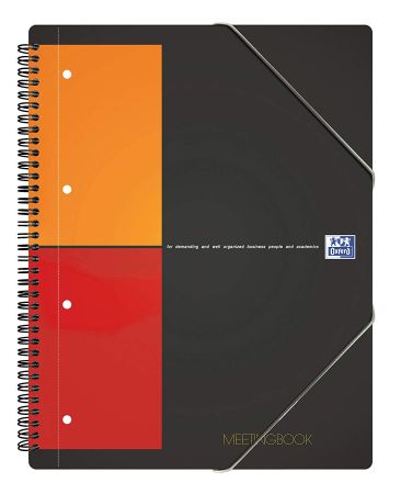 Caiet cu spira A4+, 80 file, 4 perf, matematica, coperta PP, Scribzee, Oxford Int. Meetingbook