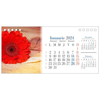 Calendar de birou 12+1file personalizat integral