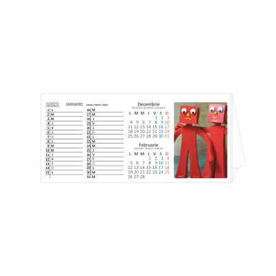 Calendar de birou personalizat, 12+1file, Model B