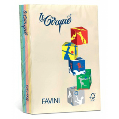 Carton color MIX A4 160g/mp, 250coli/top, 5culori pastel, Favini