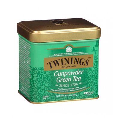 Ceai Twinings Gunpowder (ceai verde), 100g, in cutie metalica