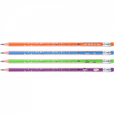Creion cu guma, diferite culori, Daco 