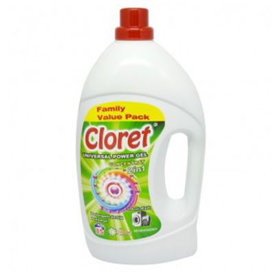 Detergent lichid Universal Gel 2in1, Cloret, 3L