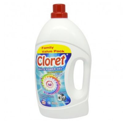 Detergent lichid White Gel 2in1, Cloret, 3L