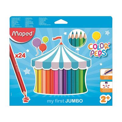 Creioane colorate Maped Color'Peps My First Jumbo 24 culori/set 