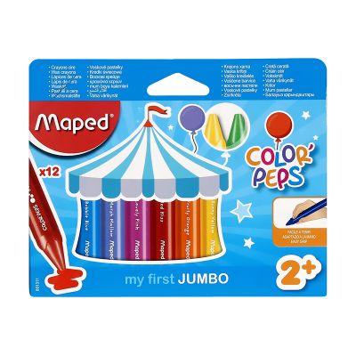 Creioane cerate Maped Color'Peps My First Jumbo 12culori/set 