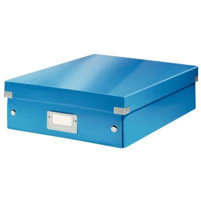 Cutie depozitare pliabila, cu 4 compartimente, 280x100x370mm, Leitz Organizer Click & Store, albastru