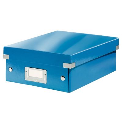 Cutie depozitare pliabila, cu 3 compartimente, 220x100x285mm, Leitz Organizer Click & Store, albastru