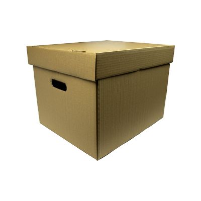 Container arhivare, 400x335x290 mm, cu capac detasabil si manere, Evident
