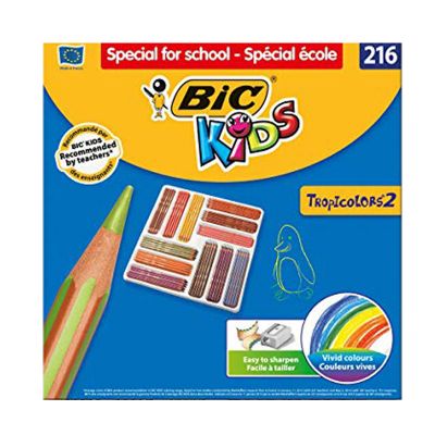 Creioane color 216buc/set, 175mm, Bic Tropicolors