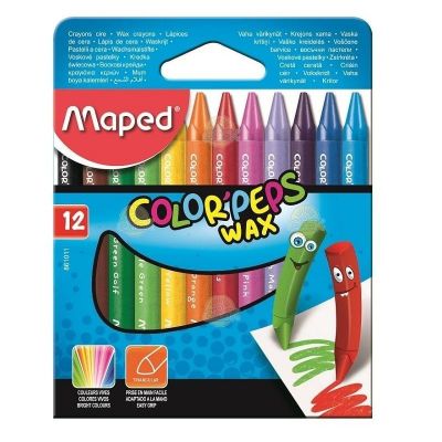 Creioane cerate Color'Peps triunghiulare 12culori/set, Maped
