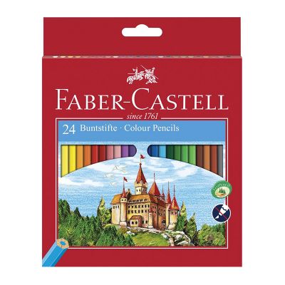 Creioane colorate Set 12 culori + Ascutitoare eco, Faber-Castell