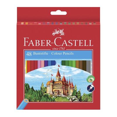 Creioane colorate Set 24 culori + Ascutitoare eco, Faber-Castell