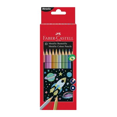 Creioane color metalizate, 10culori, Faber-Castell