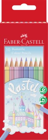 Creioane colorate, 10culori, Pastel Faber-Castell