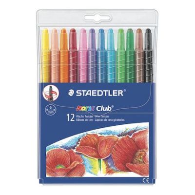 Creioane cerate retractabile, 12buc/cutie, Noris Twister, Staedtler 