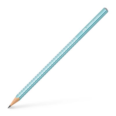Creion fara guma, Faber-Castell Sparkle, mina B, bleu ocean