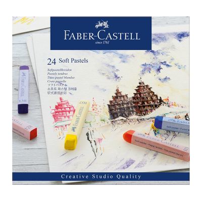 Creioane pastel soft 12culori Faber-Castell