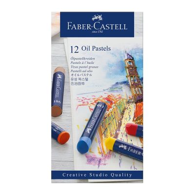 Creioane ulei pastel, 12culori, Faber-Castell