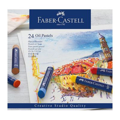 Creioane ulei pastel, 24culori, Faber-Castell