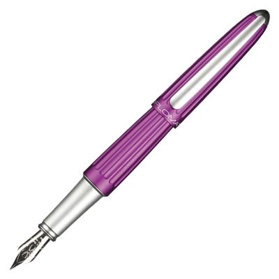 Stilou cu penita M, din otel inoxidabil Diplomat Aero violet