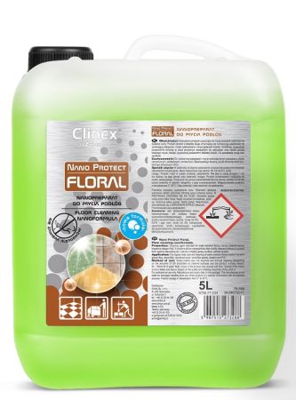 CLINEX NanoProtect Floral, 5 litri, detergent lichid pentru curatare pardoseli, cu particule silicon