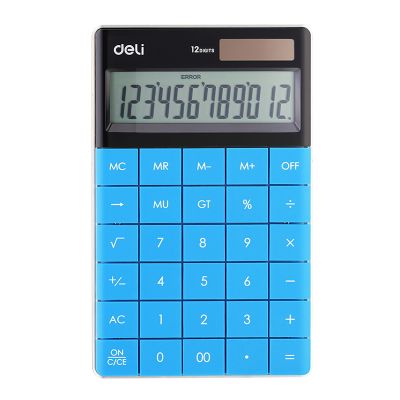 Calculator de birou, 12digiti, Modern Deli, albastru