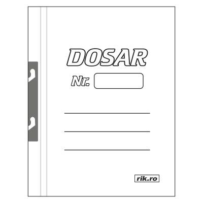 Dosar carton incopciat, 1/1, 230g/mp, alb